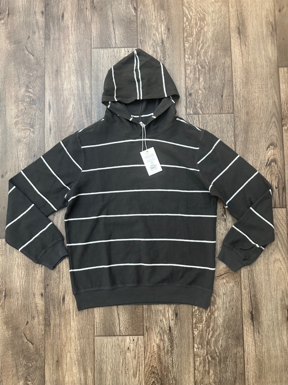 Katin Soft Fleece Hooded Sweater Hoodie Men’s Size M Washed Black White
